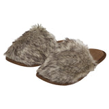 Ciabattine Luxury in Velour con pelliccia sintetica