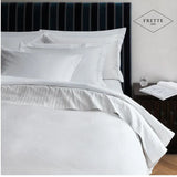Federa 3 volani in Raso Rigato 300 fili, 50x80 cm - Frette