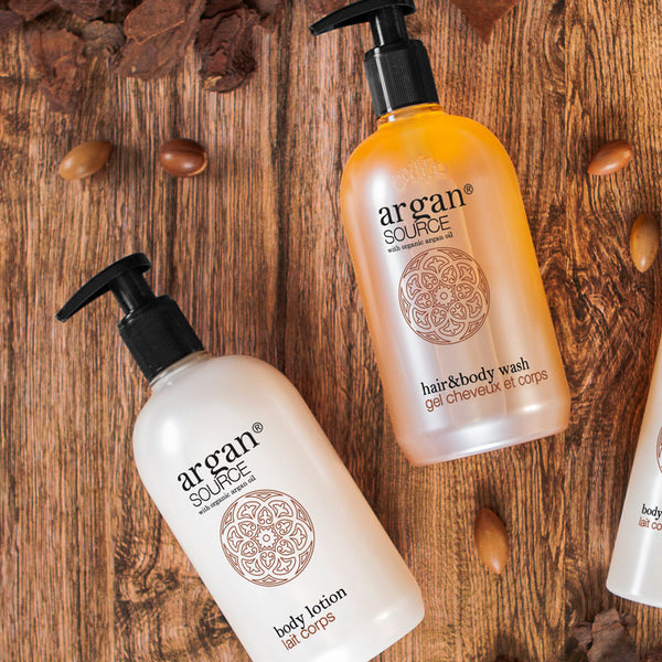 Dispenser ricaricabile Bagnodoccia e Shampoo, 500 ml - Argan Source