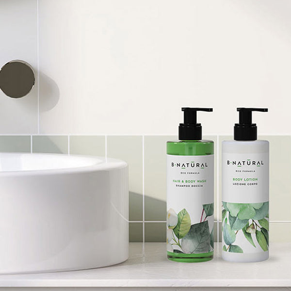 Dispenser ricaricabile Bagnodoccia e Shampoo, 300 ml - B Natural