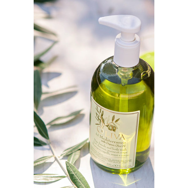 Dispenser ricaricabile Bagnodoccia e Shampoo, 500 ml - Oliva del Mediterraneo