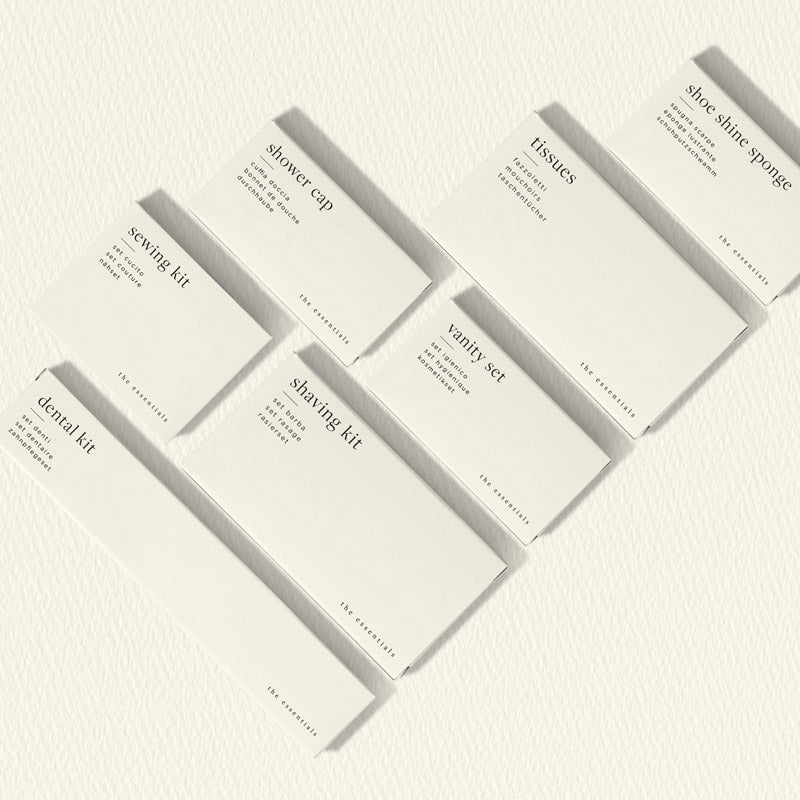Set Cosmetico in astuccio di cartone color crema
