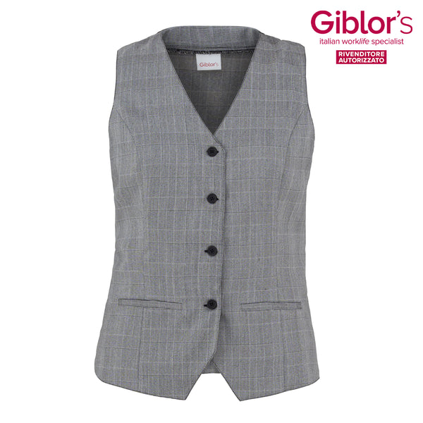 Gilet Cora, Colore Scozzese Grigio - Giblor's