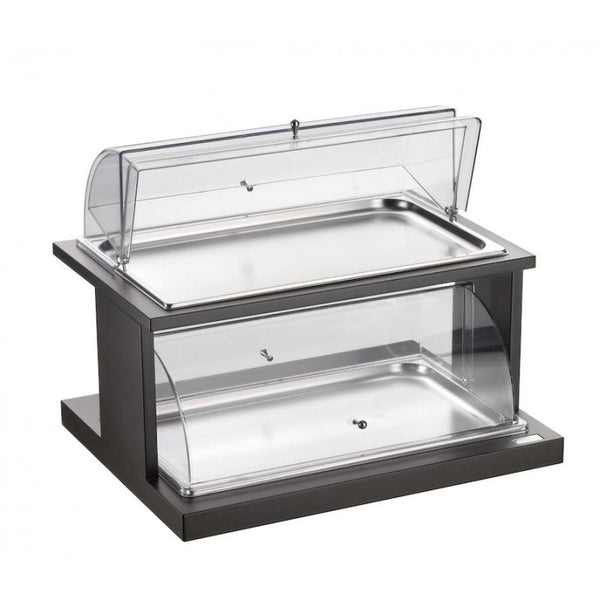 Alzata 2 Piani Con Doppia Cupola Refrigerata, Wengé, Buffet Classic - Pintinox