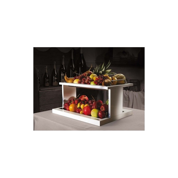 Porta Frutta A 2 Piani, Bianco, Buffet 5 Stelle - Pintinox