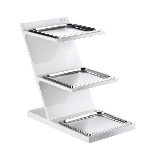 Alzata 3 Piani Con Vassoi Quadrati Gn 2/3 Refrigerata, Bianco, Buffet 5 Stelle - Pintinox