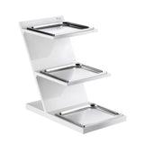 Alzata 3 Piani Con Vassoi Quadrati Gn 2/3 Refrigerata, bianco, buffet 5 Stelle - Pintinox