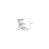 Alzata 3 Piani Con Vassoi Quadrati Gn 2/3 Refrigerata, bianco, buffet 5 Stelle - Pintinox