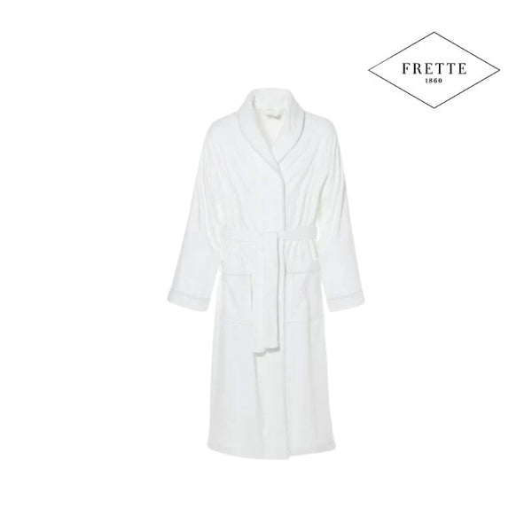 Accappatoi in Velour Lusso 400 g/m2 con rifiniture colore bianco - Frette