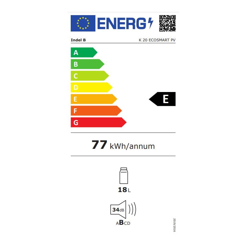 Minibar a Compressore K20 ECOSMART con Porta Vetro - Indel B