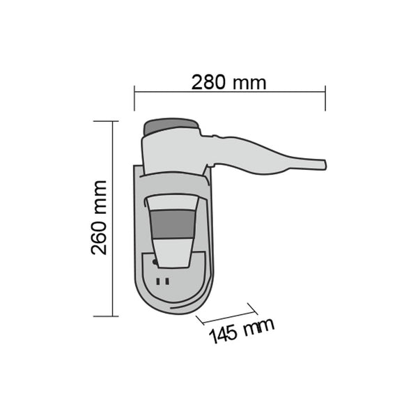 Asciugacapelli 600-1200 W, Nero