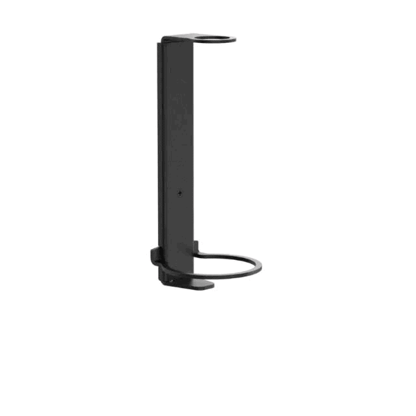 Supporto da muro in acciaio inox nero per dispenser da 300 ml